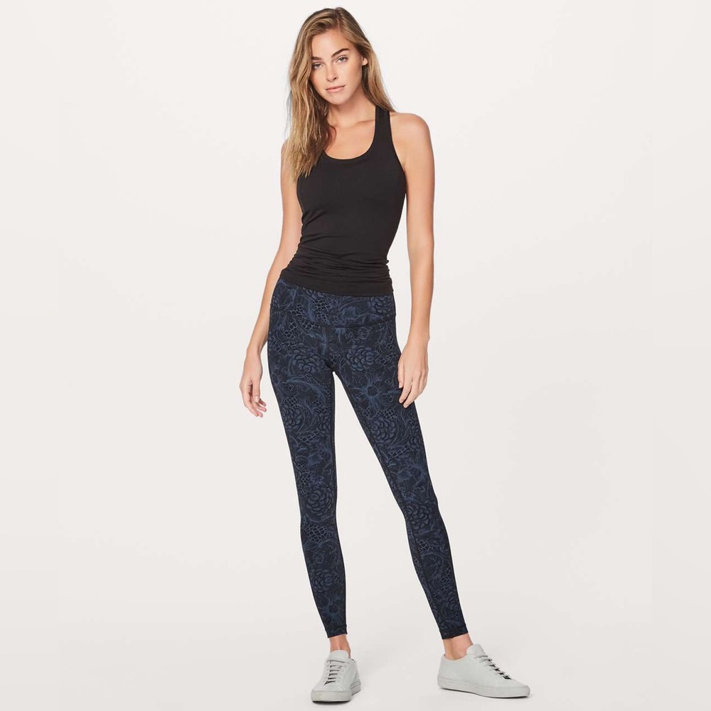 Lululemon Wunder Under Low-Rise Tight Full-On‎ Luxtreme 28" Nouveau Blue Black 6